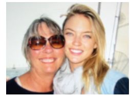 Selfie of Marth (female with long hair) and her mother wearing sunglasses